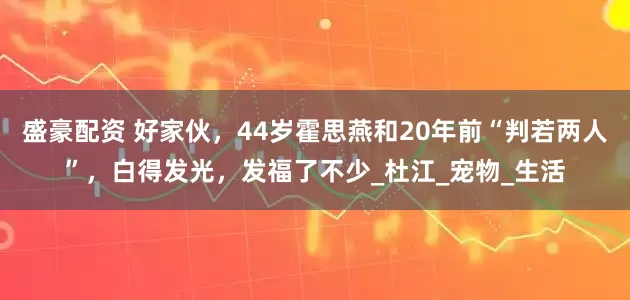 盛豪配资 好家伙，44岁霍思燕和20年前“判若两人”，白得发光，发福了不少_杜江_宠物_生活